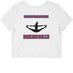 Ladies Slim Fit Crop Top Tee