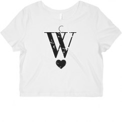 Ladies Slim Fit Crop Top Tee