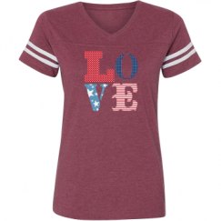 Ladies Relaxed Fit Vintage Sports Tee