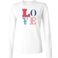 Ladies Relaxed Fit Basic Long Sleeve Tee