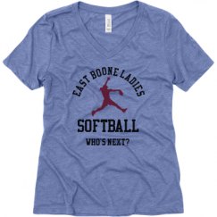 Ladies Relaxed Fit Super Soft Triblend V-Neck Tee