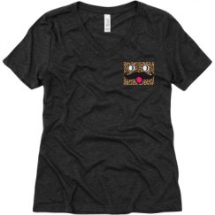 Ladies Relaxed Fit Super Soft Triblend V-Neck Tee