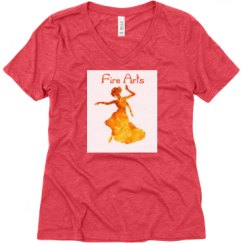 Ladies Relaxed Fit Super Soft Triblend V-Neck Tee