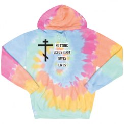 Unisex Tie-Dye Fleece Hoodie