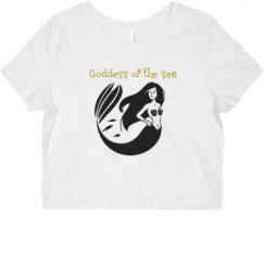 Ladies Slim Fit Crop Top Tee