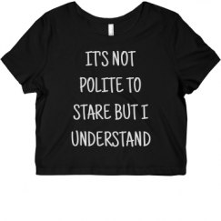 Ladies Slim Fit Crop Top Tee