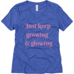 Ladies Relaxed Fit Super Soft Triblend V-Neck Tee