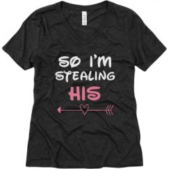 Ladies Relaxed Fit Super Soft Triblend V-Neck Tee