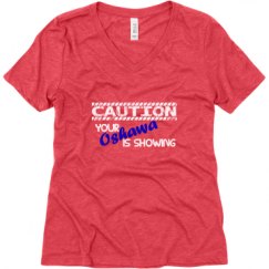 Ladies Relaxed Fit Super Soft Triblend V-Neck Tee