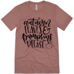 Autumn Leaves & Pumpkins Please Black