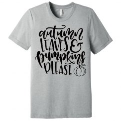 Autumn Leaves & Pumpkins Please Black