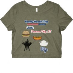 Ladies Slim Fit Crop Top Tee