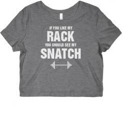 Ladies Slim Fit Crop Top Tee