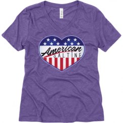 Ladies Relaxed Fit Super Soft Triblend V-Neck Tee