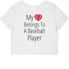 Ladies Slim Fit Crop Top Tee