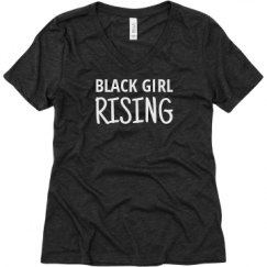 Ladies Relaxed Fit Super Soft Triblend V-Neck Tee