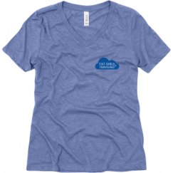 Ladies Relaxed Fit Super Soft Triblend V-Neck Tee