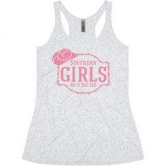 Ladies Slim Fit Super Soft Racerback Triblend Tank
