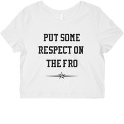 Ladies Slim Fit Crop Top Tee