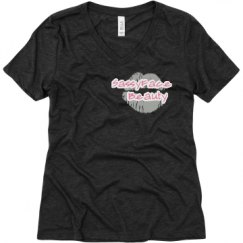 Ladies Relaxed Fit Super Soft Triblend V-Neck Tee