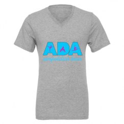 Unisex CVC Jersey V-Neck T-Shirt