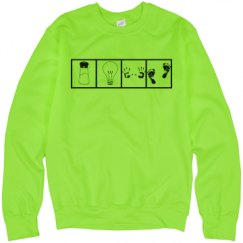 Unisex Neon Crewneck Sweatshirt
