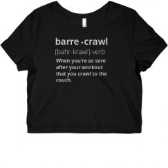 Ladies Slim Fit Crop Top Tee