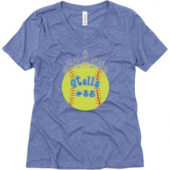 Ladies Relaxed Fit Super Soft Triblend V-Neck Tee