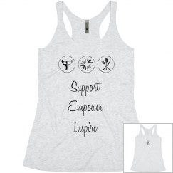 Spfit Flowy Racerback Inspire Logos & Text 