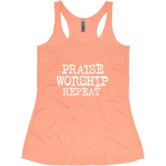 Ladies Slim Fit Super Soft Racerback Triblend Tank