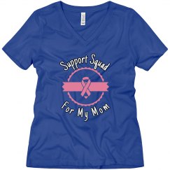Support Squad, For my mom, ladies relaxed tee, White