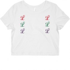 Ladies Slim Fit Crop Top Tee