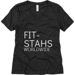 Ladies Relaxed Fit Super Soft Triblend V-Neck Tee