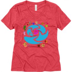 Ladies Relaxed Fit Super Soft Triblend V-Neck Tee