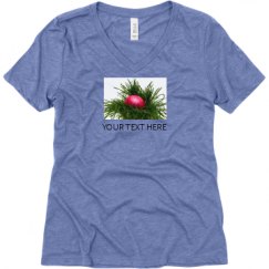 Ladies Relaxed Fit Super Soft Triblend V-Neck Tee