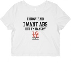 Ladies Slim Fit Crop Top Tee