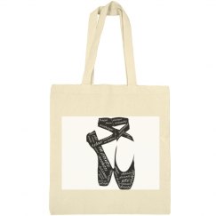 en pointe canvas tote 