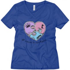 Ladies Relaxed Fit V-Neck Tee