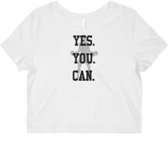 Ladies Slim Fit Crop Top Tee