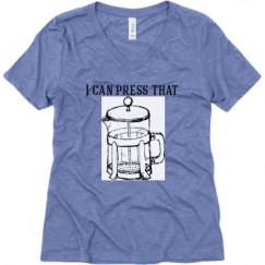 Ladies Relaxed Fit Super Soft Triblend V-Neck Tee