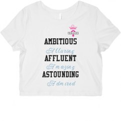 Ladies Slim Fit Crop Top Tee