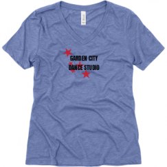 Ladies Relaxed Fit Super Soft Triblend V-Neck Tee