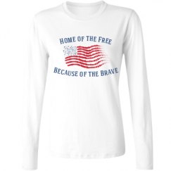 Ladies Relaxed Fit Basic Long Sleeve Tee