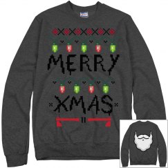 Christmas Beard-Back Sweater