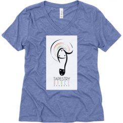 Ladies Relaxed Fit Super Soft Triblend V-Neck Tee