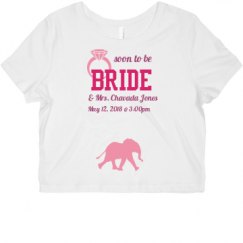 Ladies Slim Fit Crop Top Tee