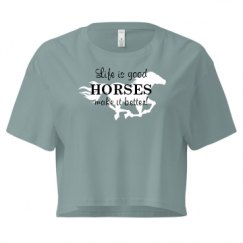 Ladies Festival Cali Crop Top Tee