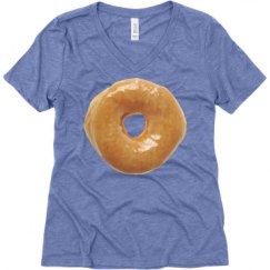 Ladies Relaxed Fit Super Soft Triblend V-Neck Tee