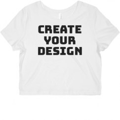 Ladies Slim Fit Crop Top Tee