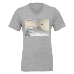 Unisex CVC Jersey V-Neck T-Shirt